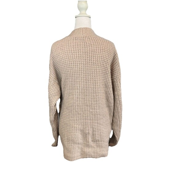 LC Lauren Conrad Cardigan Size Large Beige Cabled Sweater Women's NWT Button - Picture 7 of 10